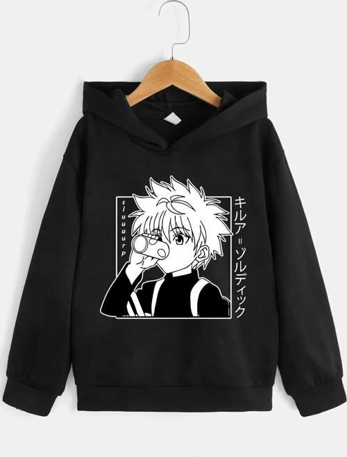 Çocuk Killua Zoldyck Baskılı Sweatshirt