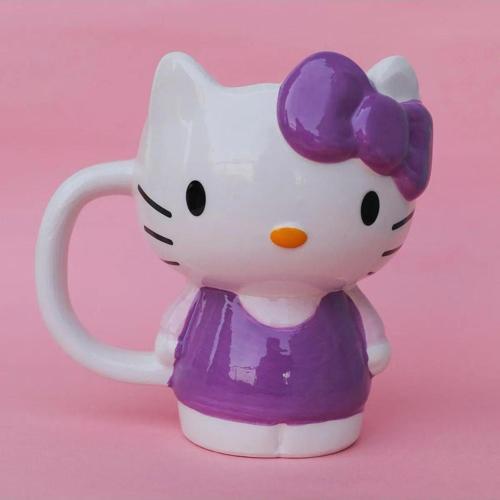 Sevimli Hello Kitty Mor Kupa