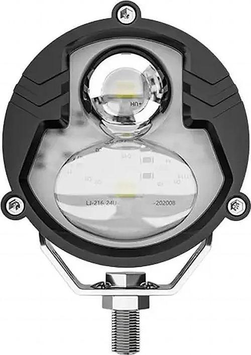 Led Spot Işık ve Beyaz Projektör Lens Yuvarlak Çift Gözlü Led Off Road Lamba Motosiklet ve İş Makinesi Projektörü 12V-85