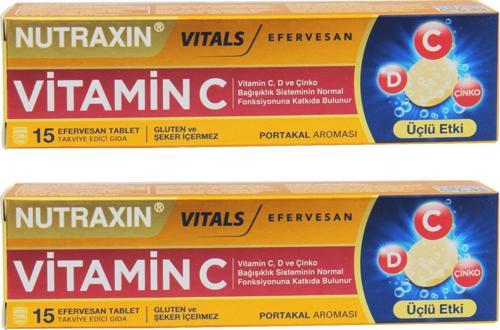 Vitamin C D Ve Çinko Üçlü Etki 15 Efervesan Tablet 2 ADET