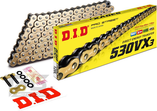 530-120Vx3 2010-2016 Suzuki GSX 1250 FA Uyumlu Zincir Vx3 Xring Gold (Sarı) Renk