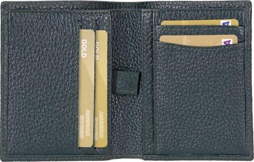 Purahide Deri Cüzdan, 7 Adet Kart Bölmesi, Dokulu Siyah