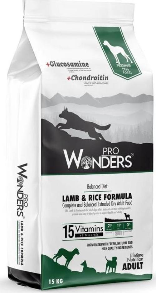 Pro Wonders Kuzu Etli ve Pirinçli 15 kg Premium Köpek Maması