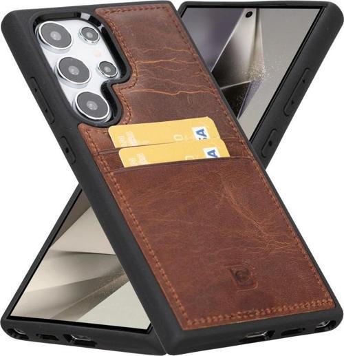 Samsung Galaxy S24 Ultra Uyumlu Deri Arka Kapak FXCP G2