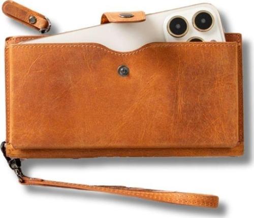 Lozan Hanger 6.5 inch Uyumlu Deri Kartlıklı Kılıf Karamel