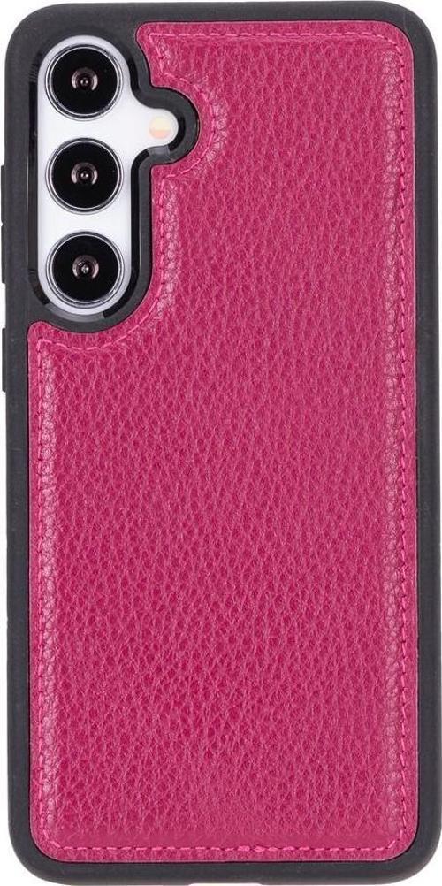 Samsung Galaxy S24 Uyumlu Deri Arka Kapak Gül Kurusu