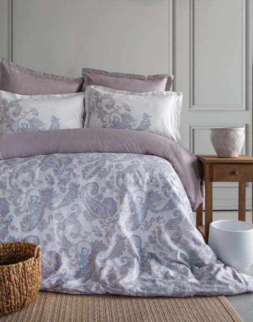 CIFT KISILIK ELEGANCE BASKILI SATEN NEVRESIM TAKIMI BERTA YESIL  - NEVRESIM