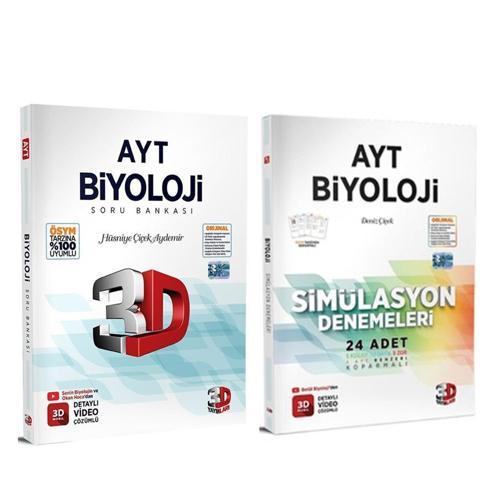 3D AYT Biyoloji Soru Bankası ve Deneme Seti 2 Kitap
