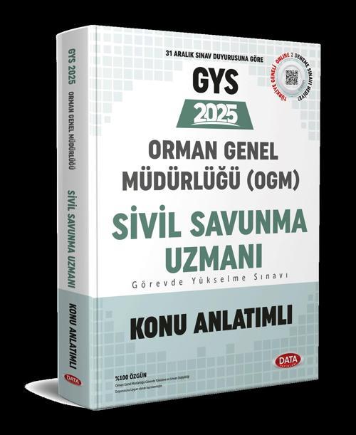 2025 GYS Orman Genel Müdürlüğü GYS Sivil Savunma Uzmanı Sınavı Ortak Alan Konu Anlatımlı Data