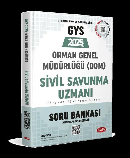 2025 GYS Orman Genel Müdürlüğü Sivil Savunma Uzmanı Soru Bankası Data Yayınları