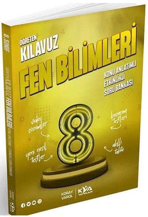 8. Sınıf Fen Bilimleri Öğreten Kılavuz Konu Anlatımlı Etkinlikli Soru Bankası KVA Yayınları
