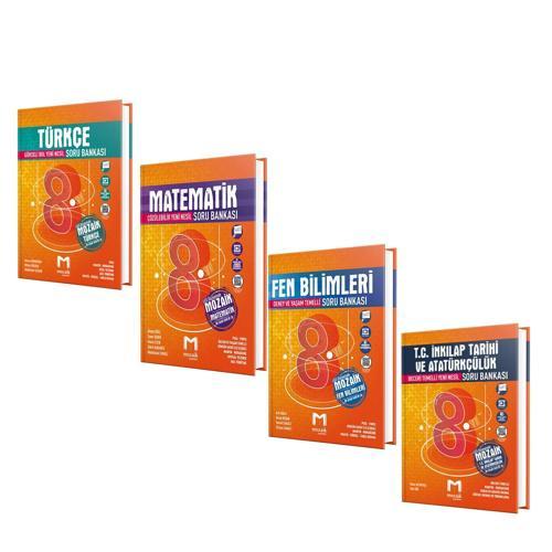 Mozaik 8.Sınıf Türkçe Matematik Fen ve İnkılap Tarihi Soru Bankası Seti 4 Kitap