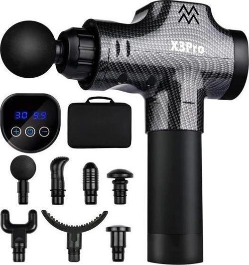 X3PRO Masaj Tabancası 16V Spor 30 Hız Vurmalı Süper Sessiz Fırçasız Motor