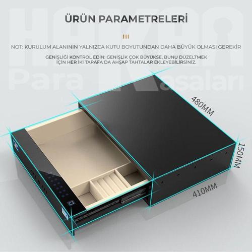 Dolap İçi Parmak İzli Şifreli Çekmece