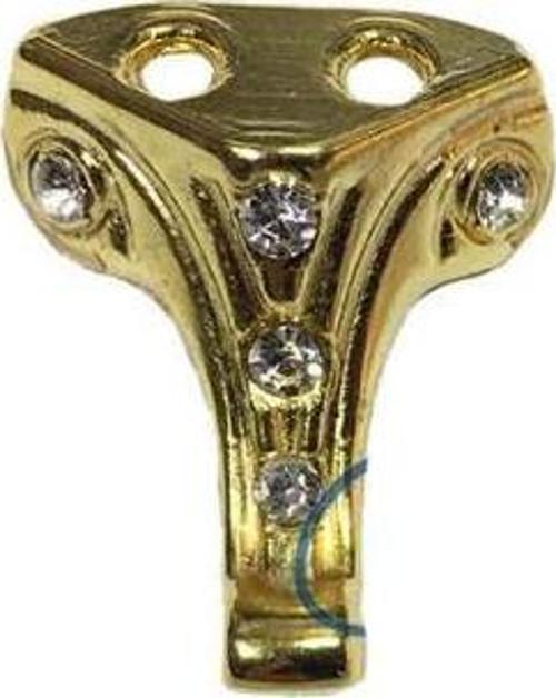 Moda Taşlı Ahşap Sandık Ayağı, Kutu Ayak 2,5 cm - Sarı, 100 Adet