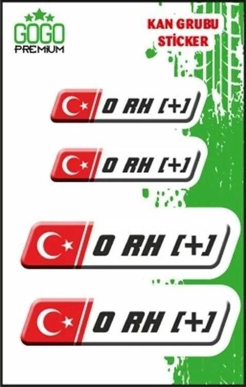 Kan Grubu Beyaz Dörtlü Damla Etiket Iı O Rh(+)