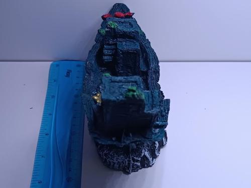 İncili Batık Gemi 17x6x8 cm Akvaryum Dekoru