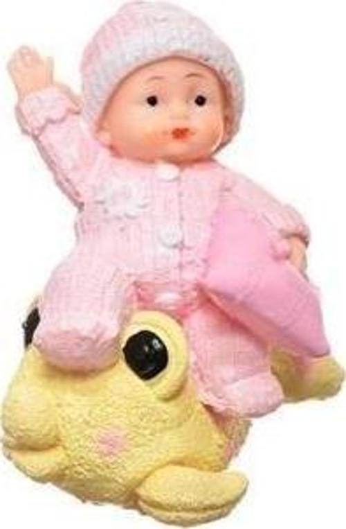 Decotown Hediyelik Sevimli Pembe Bebek Biblo Polyester Süs Eşyası