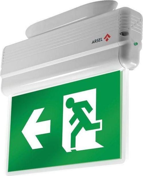 Arselite Eko AE-1223-L Sıva Üstü Led'li Acil Çıkış Yönlendirme Armatürü Sürekli ve Kesintide 180 Dak. Yanan 19 LED