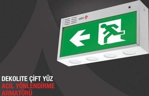 Dekolite Z Serisi Çift Yüzlü AE50-5221-L(500) Acil Çıkış Yönlendirme Armatürü Sürekli ve Kesintide 60 Dak. Yanan 5