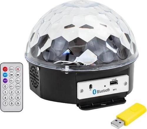 TS-03B USB-Bluetooth Destekli Kumandalı Hoparlörlü Yarım Dünya Disko Topu