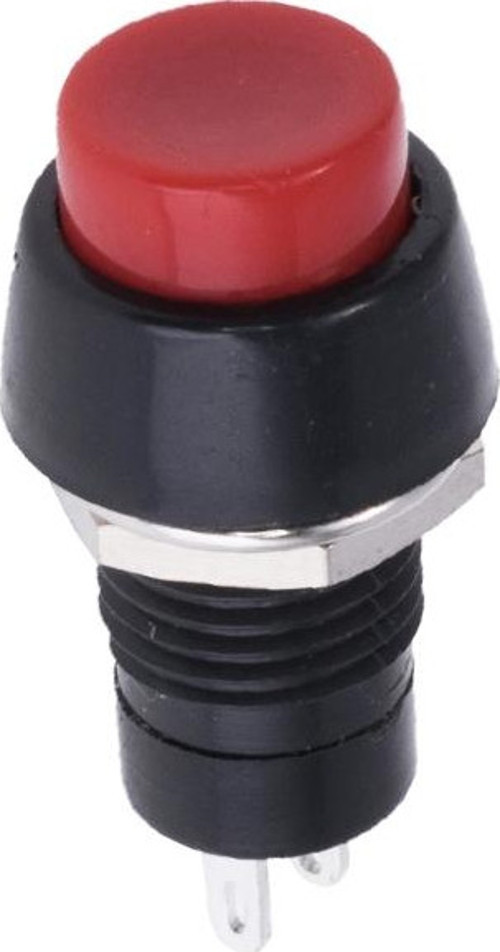 YUVARLAK ANAHTARLI KIRMIZI KALICILI 10 MM PLASTİK BUTON (IC-190)
