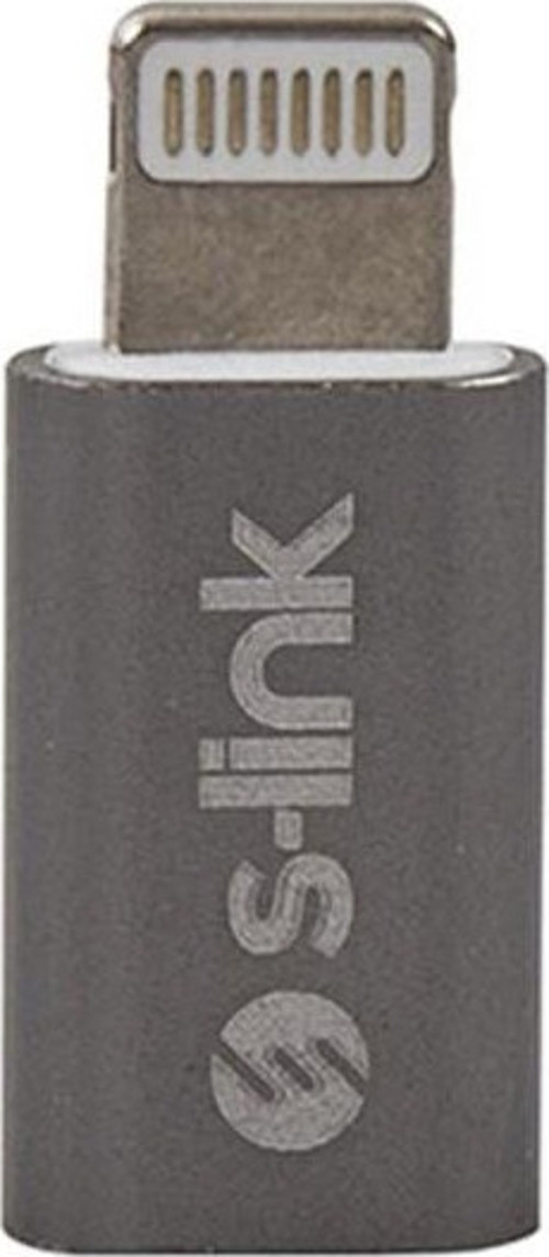 SL-TA20M Gümüş Metal Gövde MicroUSB 5pin F to Lightning M Çevirici