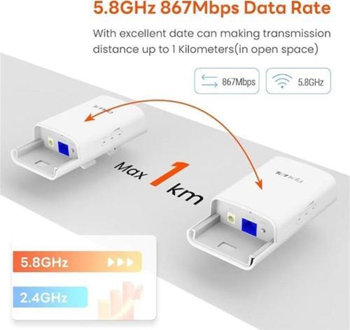 O1-5G-KIT Outdoor 867 Mbps 9 dBi Dış Mekan Access Point