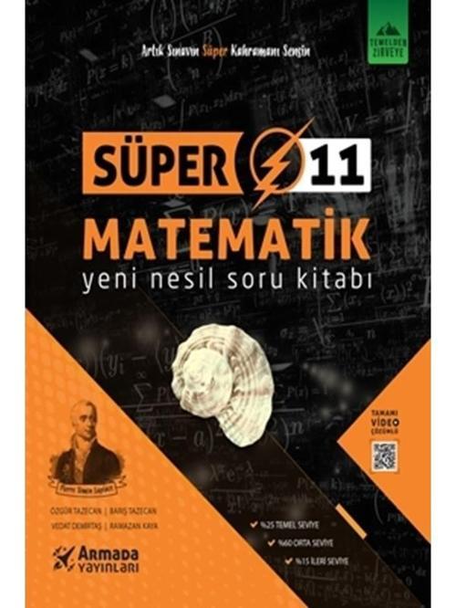 Armada 11.Sınıf Süper Matematik Yeni Nesil Soru Kitabı - Armada Yayınları
