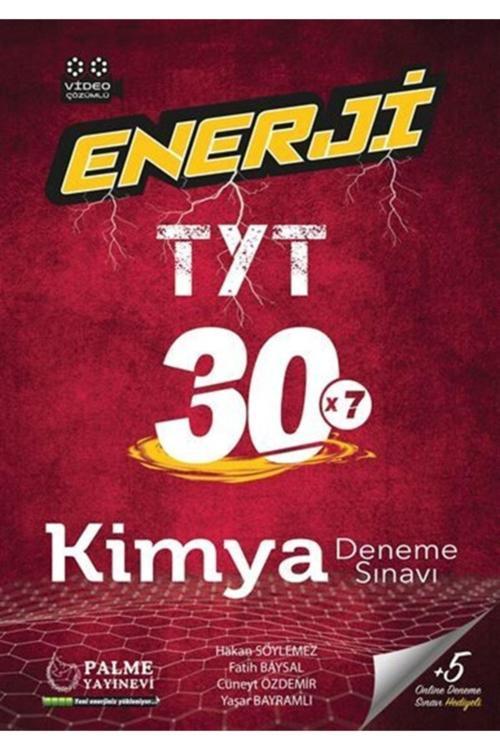 Palme Yks Tyt Kimya Enerji 30X7 Deneme Sınavı Video Çözümlü Palme - Palme Yayınları