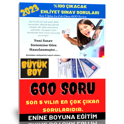 %100 Çıkacak Ehliyet Soruları (600 Soru) - Enine Boyuna Eğitim