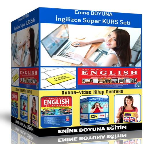 %100 İngilizce Öğreten Süper Kurs Seti - Enine Boyuna Eğitim