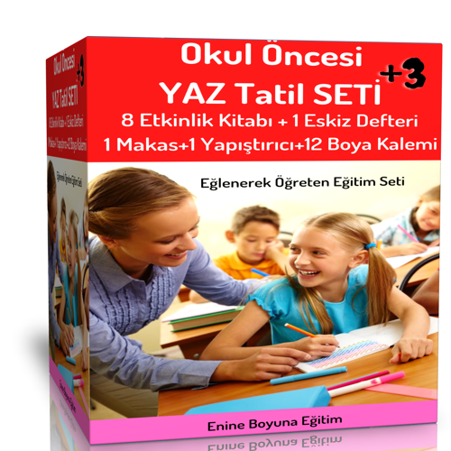 2023 Okul Öncesi Yaz Tatil Seti - Enine Boyuna Eğitim