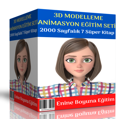 3D Modelleme Animasyon Eğitim Seti (7 Süper Kitap) - Enine Boyuna Eğitim