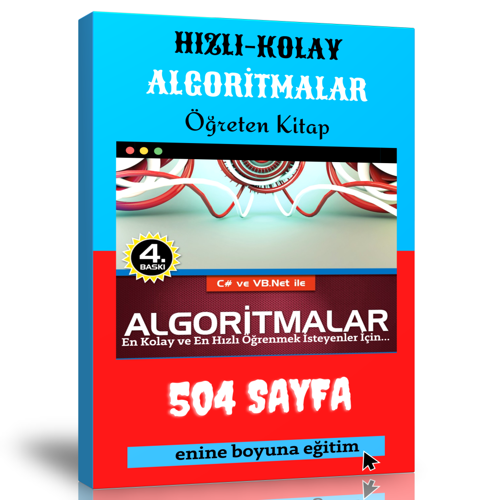 Hızlı Kolay Algoritmalar Öğreten Kitap - Enine Boyuna Eğitim