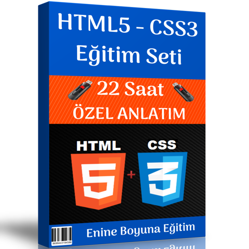 Html5 Ve Css3 Görüntülü Eğitim Seti (22 Saat Özel Anlatım) - Enine Boyuna Eğitim