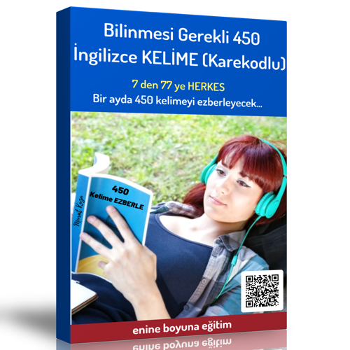 Bilinmesi Gerekli 450 İngilizce Kelime (Karekodlu) Spiralli Kitap - Enine Boyuna Eğitim