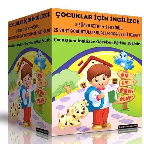 Çocuklar İçin İngilizce Eğitim Seti (3 Kitap + 25 Saat Anlatım) - Enine Boyuna Eğitim