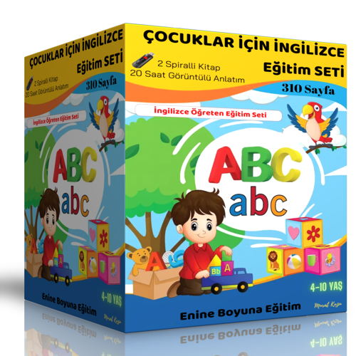 Çocuklar İçin İngilizce Eğitim Seti (4-10 Yaş) - Enine Boyuna Eğitim