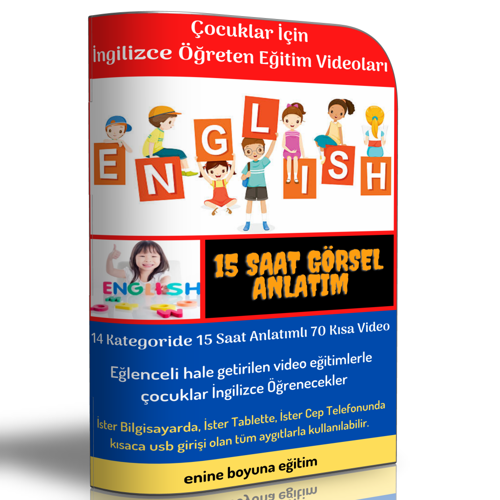 Çocuklar İçin İngilizce Öğreten Eğitim Video Seti - Enine Boyuna Eğitim