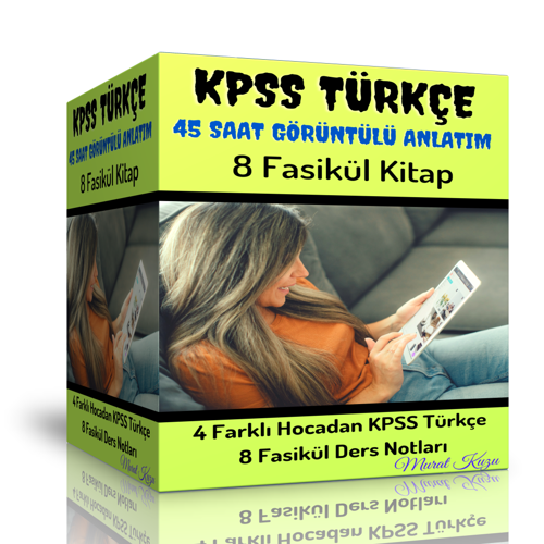 Kpss Türkçe Görüntülü Eğitim Seti (45 Saat Anlatım Ve 8 Fasikül Kitap) - Enine Boyuna Eğitim