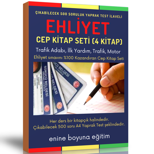 Ehliyet Cep Kitap Seti (4 Kitap) - Enine Boyuna Eğitim