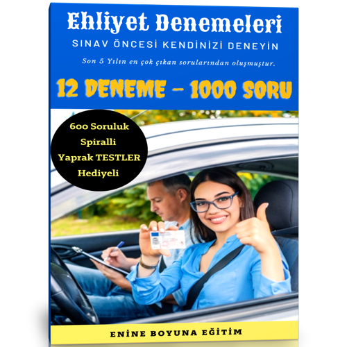 Ehliyet Denemeleri (12 Deneme) - Enine Boyuna Eğitim