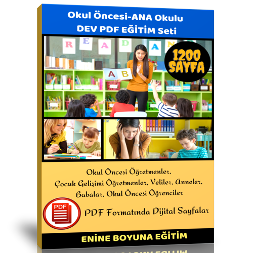 Okul Öncesi – Anaokulu Dev Pdf Eğitim Seti (1200 Sayfa) - Enine Boyuna Eğitim