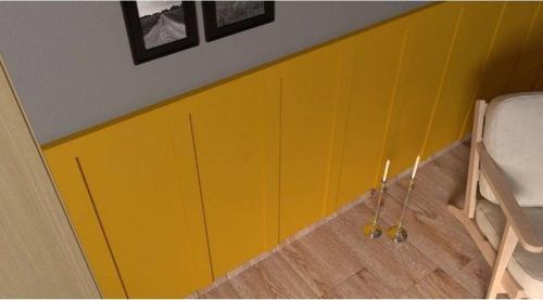 Dekoratif 10 Cm İskandinav Duvar Çıtası (5 Adet)(10 x 100 Cm) Ev Ofis Dekorasyonu 4 Mm Mdf