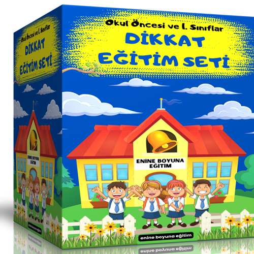 Okul Öncesi Ve 1. Sınıflar Dikkat Eğitim Seti (3-8 Yaş) - Enine Boyuna Eğitim
