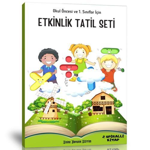 Okul Öncesi Ve 1. Sınıflar İçin Etkinlik Tatil Seti (2 Kitap) - Enine Boyuna Eğitim