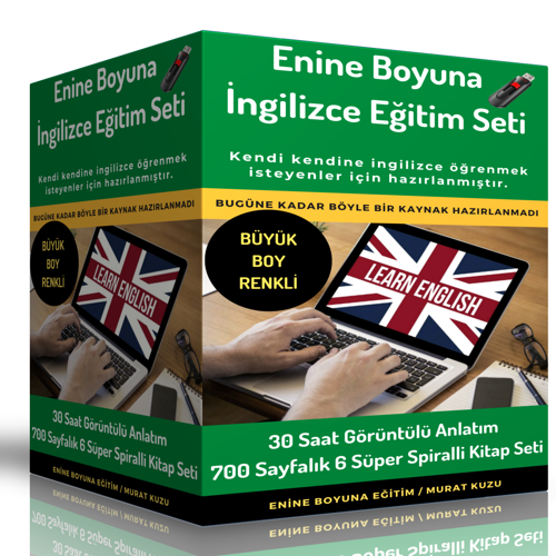 Enine Boyuna İngilizce Eğitim Seti (Büyük Boy Renkli) - Enine Boyuna Eğitim