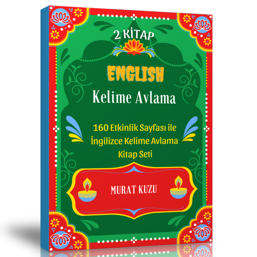 Enine Boyuna İngilizce Kelime Avlama Kitap Seti (2 Spiralli Kitap) - Enine Boyuna Eğitim
