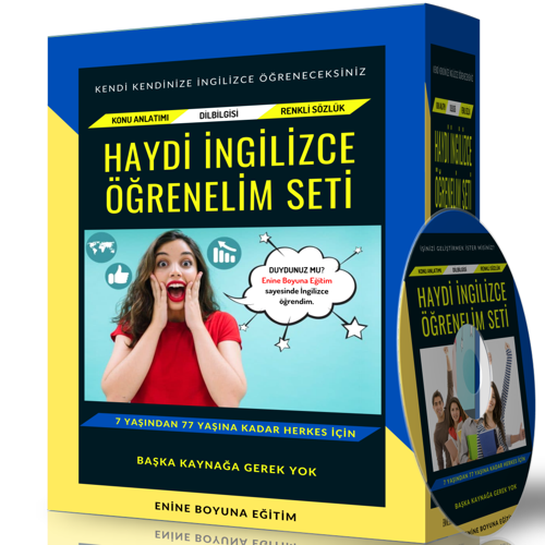 Haydi İngilizce Öğrenelim Seti (2 Kitap -4 Cd -1 Sözlük) - Enine Boyuna Eğitim